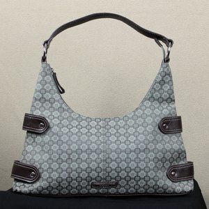 Nine West Moss & Chestnut Canvas Shoulder Purse